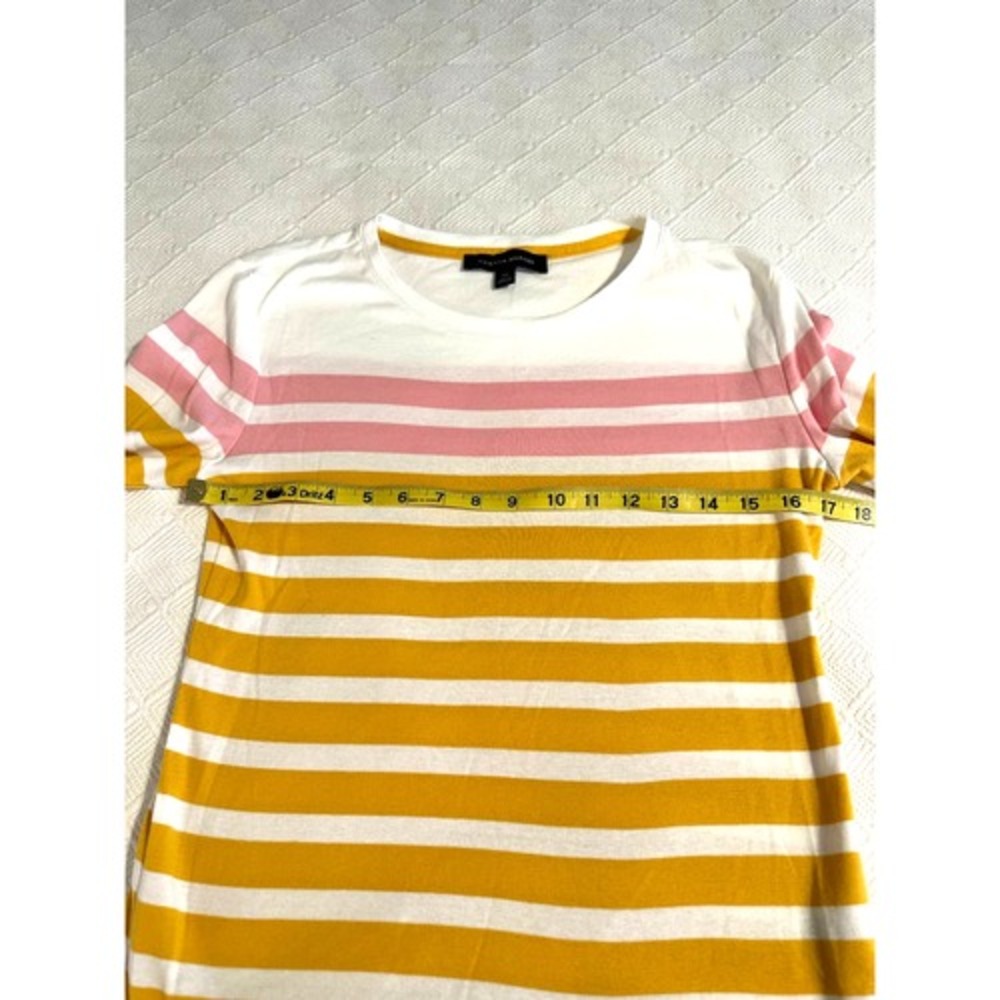 Tommy Hilfiger Long Sleeve sweater Top Pink Yellow White Casual Everyday - Picture 7 of 8